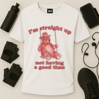 I'm Not Having A Good Time Bear Meme – Funny Bear, Relatable Humor Cooling Performance Crew T-Shirt
