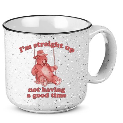 I'm Not Having A Good Time Bear Meme – Funny Bear, Relatable Humor 15oz Campfire Ceramic Mug
