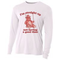 I'm Not Having A Good Time Bear Meme – Funny Bear, Relatable Humor Cooling Performance Long Sleeve Crew