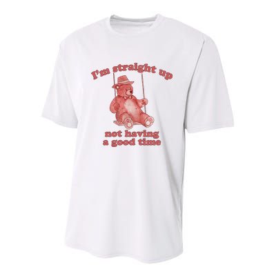 I'm Not Having A Good Time Bear Meme – Funny Bear, Relatable Humor Youth Performance Sprint T-Shirt