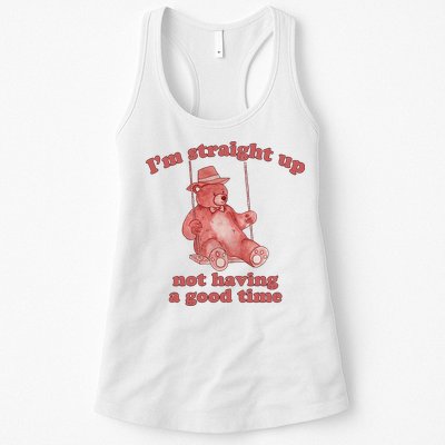 I'm Not Having A Good Time Bear Meme – Funny Bear, Relatable Humor Womens Tank Top