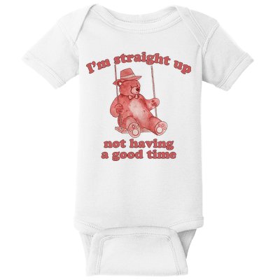 I'm Not Having A Good Time Bear Meme – Funny Bear, Relatable Humor Baby Bodysuit