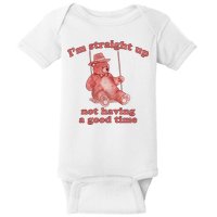 I'm Not Having A Good Time Bear Meme – Funny Bear, Relatable Humor Baby Bodysuit