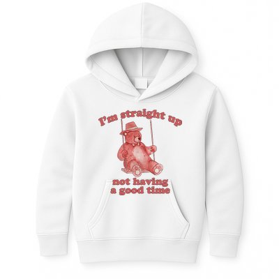 I'm Not Having A Good Time Bear Meme – Funny Bear, Relatable Humor Kids Hoodie