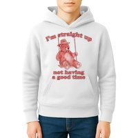 I'm Not Having A Good Time Bear Meme – Funny Bear, Relatable Humor Kids Hoodie
