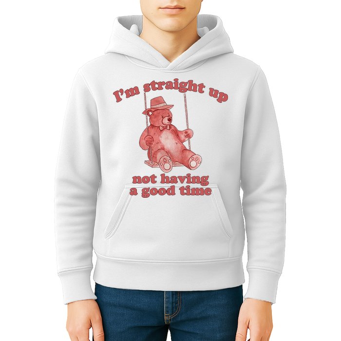 I'm Not Having A Good Time Bear Meme – Funny Bear, Relatable Humor Kids Hoodie