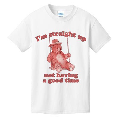 I'm Not Having A Good Time Bear Meme – Funny Bear, Relatable Humor Kids T-Shirt