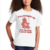 I'm Not Having A Good Time Bear Meme – Funny Bear, Relatable Humor Kids T-Shirt
