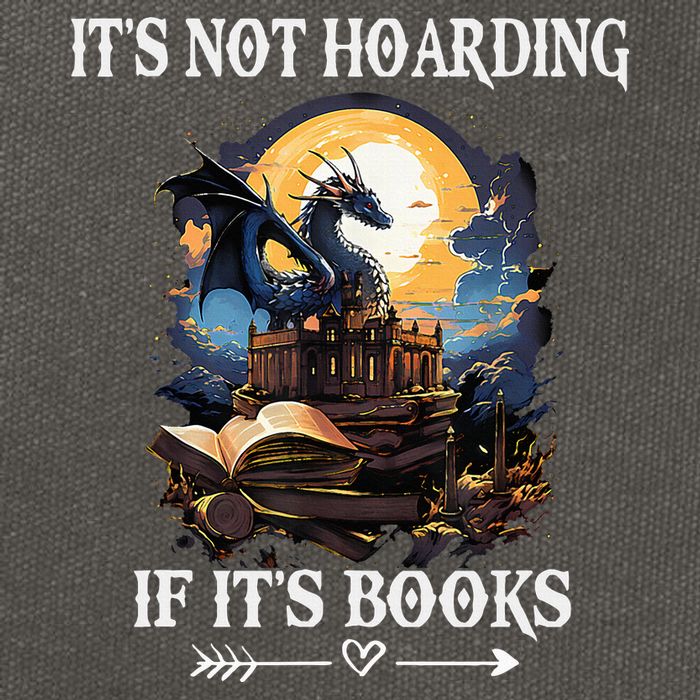 ItS Not Hoarding If ItS Books Funny Nerd Dragon Lover Cotton Canvas Backpack