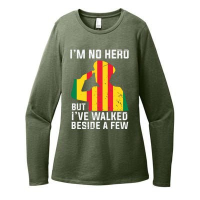 Im No Hero But I've Walked Beside A Few Veteran Day Army Womens CVC Long Sleeve Shirt