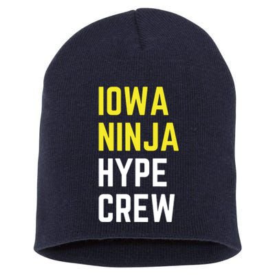 Iowa Ninja Hype Crew Short Acrylic Beanie