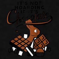 It's Not Hoarding If It's Chocolate Bunny Easter Funny Raglan Baseball Ladies PosiCharge Tri-Blend Wicking Tank