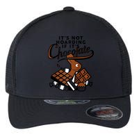 It's Not Hoarding If It's Chocolate Bunny Easter Funny Raglan Baseball Flexfit Unipanel Trucker Cap