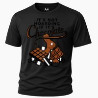 It's Not Hoarding If It's Chocolate Bunny Easter Funny Raglan Baseball Performance Shirt