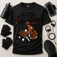 It's Not Hoarding If It's Chocolate Bunny Easter Funny Raglan Baseball Performance Shirt