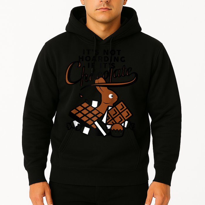 It's Not Hoarding If It's Chocolate Bunny Easter Funny Raglan Baseball Hoodie