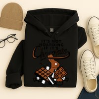 It's Not Hoarding If It's Chocolate Bunny Easter Funny Raglan Baseball Hoodie