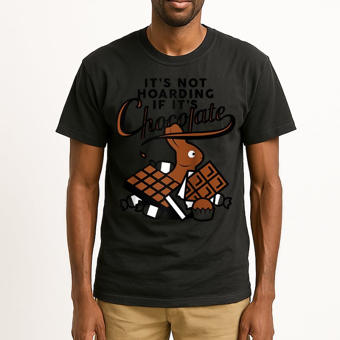 It's Not Hoarding If It's Chocolate Bunny Easter Funny Raglan Baseball Tall T-Shirt