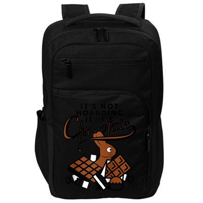 It's Not Hoarding If It's Chocolate Bunny Easter Funny Raglan Baseball Impact Tech Backpack