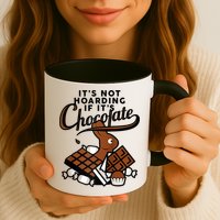 It's Not Hoarding If It's Chocolate Bunny Easter Funny Raglan Baseball Mug