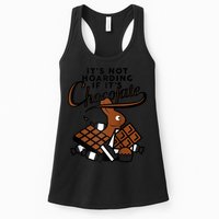It's Not Hoarding If It's Chocolate Bunny Easter Funny Raglan Baseball Womens Tank Top