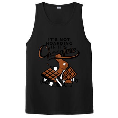 It's Not Hoarding If It's Chocolate Bunny Easter Funny Raglan Baseball PosiCharge Competitor Tank