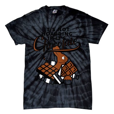 It's Not Hoarding If It's Chocolate Bunny Easter Funny Raglan Baseball Tie-Dye T-Shirt