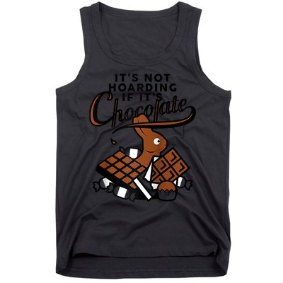 It's Not Hoarding If It's Chocolate Bunny Easter Funny Raglan Baseball Tank Top
