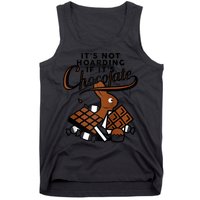 It's Not Hoarding If It's Chocolate Bunny Easter Funny Raglan Baseball Tank Top