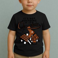 It's Not Hoarding If It's Chocolate Bunny Easter Funny Raglan Baseball Toddler T-Shirt