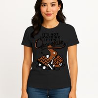 It's Not Hoarding If It's Chocolate Bunny Easter Funny Raglan Baseball Womens T-Shirt