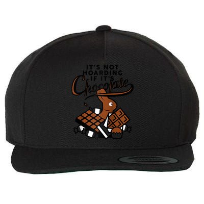 It's Not Hoarding If It's Chocolate Bunny Easter Funny Raglan Baseball Wool Snapback Cap