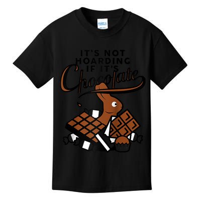 It's Not Hoarding If It's Chocolate Bunny Easter Funny Raglan Baseball Kids T-Shirt