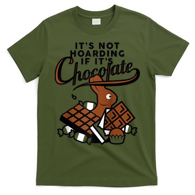 It's Not Hoarding If It's Chocolate Bunny Easter Funny Raglan Baseball T-Shirt