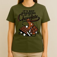 It's Not Hoarding If It's Chocolate Bunny Easter Funny Raglan Baseball T-Shirt