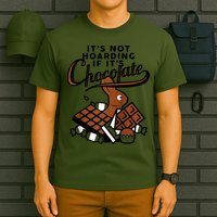 It's Not Hoarding If It's Chocolate Bunny Easter Funny Raglan Baseball T-Shirt