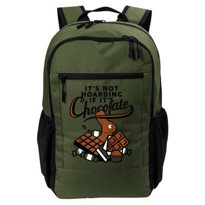 It's Not Hoarding If It's Chocolate Bunny Easter Funny Raglan Baseball Backpack