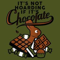 It's Not Hoarding If It's Chocolate Bunny Easter Funny Raglan Baseball Backpack