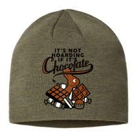 It's Not Hoarding If It's Chocolate Bunny Easter Funny Raglan Baseball Sustainable Beanie