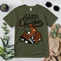 It's Not Hoarding If It's Chocolate Bunny Easter Funny Raglan Baseball Premium T-Shirt