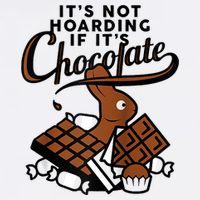 It's Not Hoarding If It's Chocolate Bunny Easter Funny Raglan Baseball Garment-Dyed Sweatshirt