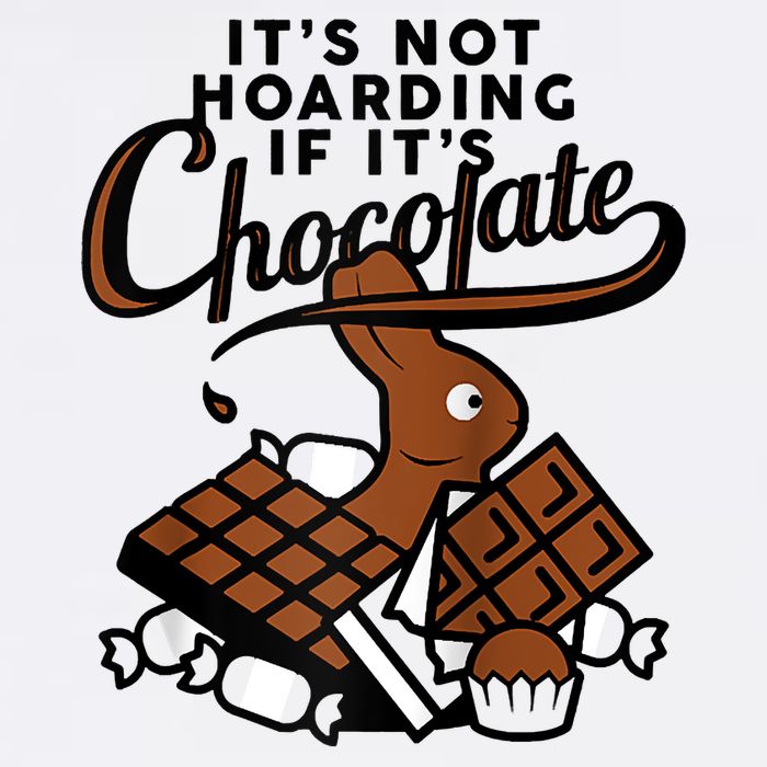 It's Not Hoarding If It's Chocolate Bunny Easter Funny Raglan Baseball Garment-Dyed Sweatshirt
