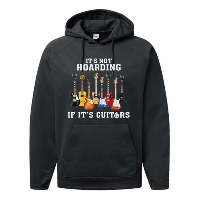 ItS Not Hoarding If Its Guitars Funny Music Lover Guitarist Performance Fleece Hoodie