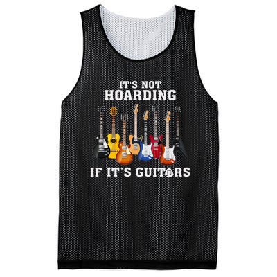 ItS Not Hoarding If Its Guitars Funny Music Lover Guitarist Mesh Reversible Basketball Jersey Tank