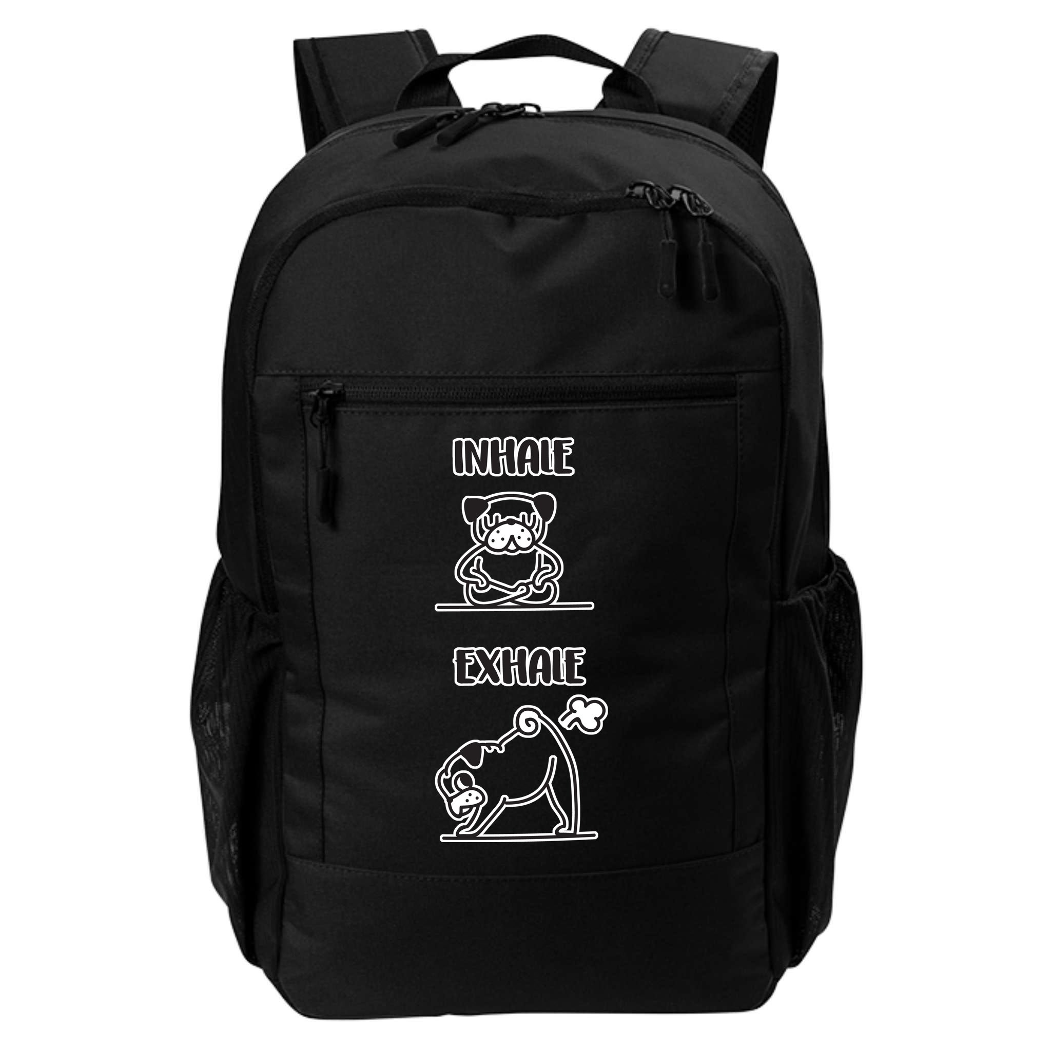 Inhale Exhale Pug Backpack