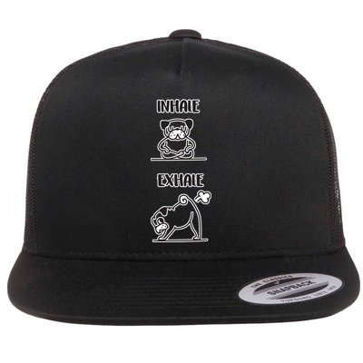 Inhale Exhale Pug Flatbill Hat