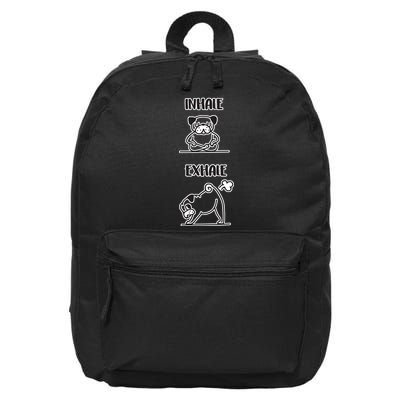 Inhale Exhale Pug 16 in Basic Backpack