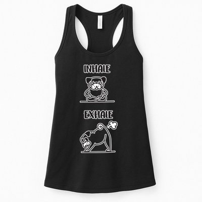 Inhale Exhale Pug Womens Tank Top