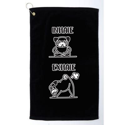 Inhale Exhale Pug Golf Towel