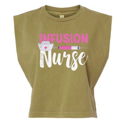 Infusion Nurse Intravenous IV Therapy Oncology Nurse Needle Garment-Dyed Women's Muscle Tee